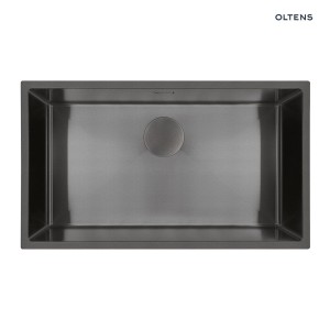 Oltens Hydda zlewozmywak stalowy 76x44 cm 1 komorowy czarny 71105300