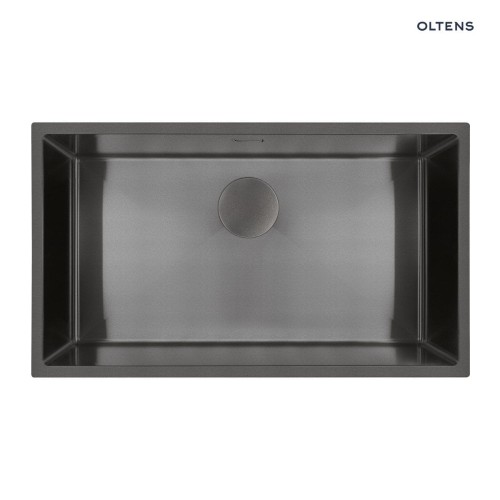 Oltens Hydda zlewozmywak stalowy 76x44 cm 1 komorowy czarny 71105300