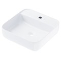 Umywalka nablatowa Corsan 649902 kwadratowa 395x395x145 mm z otworem na baterię