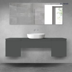 Oltens Vernal zestaw mebli łazienkowych 160 cm z blatem grafit mat 68389400