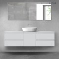 Oltens Vernal zestaw mebli łazienkowych 160 cm z blatem szary mat 68400700