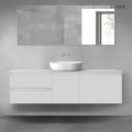 Oltens Vernal zestaw mebli łazienkowych 160 cm z blatem szary mat 68407700