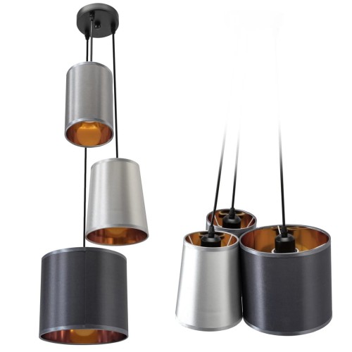LAMPA APP971-3CP GREY/GOLD
