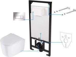 Zestaw WC podtynkowy 6 w 1