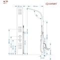 Panel prysznicowy Corsan ALTO Termostat Czarny