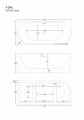 Wanna wolnostojąca narożna Corsan INTERO 160 x 74 Montaż lewostronny Korek klik-klak Grafit / Gun Metal