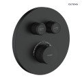 Oltens Onega bateria wannowo-prysznicowa podtynkowa termostatyczna czarny mat 34601300