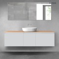 Oltens Vernal zestaw mebli łazienkowych 160 cm z blatem szary mat/dąb 68420700