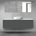 Oltens Vernal zestaw mebli łazienkowych 160 cm z blatem grafit mat/biały połysk 68421400