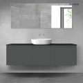 Oltens Vernal zestaw mebli łazienkowych 160 cm z blatem grafit mat/czarny mat 68422400