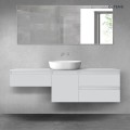 Oltens Vernal zestaw mebli łazienkowych 160 cm z blatem szary mat 68424700