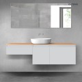 Oltens Vernal zestaw mebli łazienkowych 160 cm z blatem szary mat/dąb 68435700