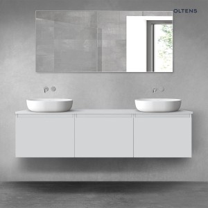 Oltens Vernal zestaw mebli łazienkowych 180 cm z blatem szary mat 68549700