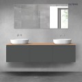 Oltens Vernal zestaw mebli łazienkowych 180 cm z blatem grafit mat/dąb 68493400