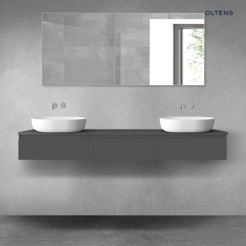 Oltens Vernal zestaw mebli łazienkowych 180 cm z blatem grafit mat 68487400