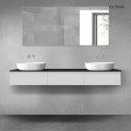 Oltens Vernal zestaw mebli łazienkowych 180 cm z blatem szary mat/czarny mat 68499700