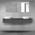 Oltens Vernal zestaw mebli łazienkowych 180 cm z blatem grafit mat/czarny mat 68499400