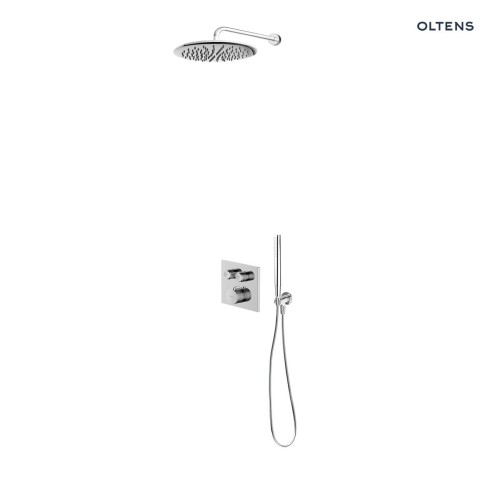 Zestaw Oltens Onega (S) bateria podtynkowa z deszczownicą 30 cm Sondera i kompletem prysznicowym Ume chrom 36619100