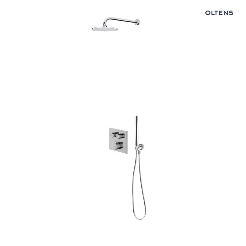 Zestaw Oltens Onega (S) bateria podtynkowa z deszczownicą 22 cm Atran i kompletem prysznicowym Ume chrom 36623100