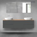 Oltens Vernal zestaw mebli łazienkowych 180 cm z blatem grafit mat/dąb 68498400