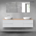 Oltens Vernal zestaw mebli łazienkowych 180 cm z blatem szary mat/dąb 68498700