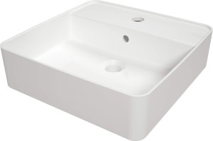 Umywalka ceramiczna nablatowa z wyspą na baterię
