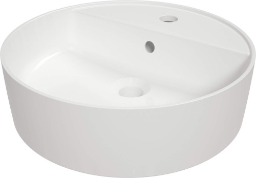 Umywalka ceramiczna nablatowa z wyspą na baterię
