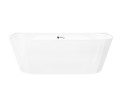 Wanna przyścienna wolnostojąca Corsan MONO 150 x 74 cm Korek klik-klak Chrom