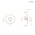 Oltens Molle bateria prysznicowa podtynkowa grafitowa 33100400