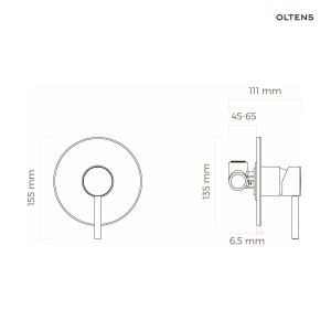 Oltens Molle bateria prysznicowa podtynkowa grafitowa 33100400