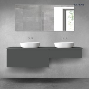 Oltens Vernal zestaw mebli łazienkowych 180 cm z blatem grafit mat 68556400