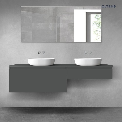 Oltens Vernal zestaw mebli łazienkowych 180 cm z blatem grafit mat 68556400