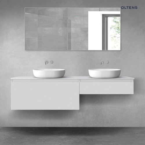 Oltens Vernal zestaw mebli łazienkowych 180 cm z blatem szary mat 68556700