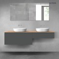 Oltens Vernal zestaw mebli łazienkowych 180 cm z blatem grafit mat/dąb 68566400