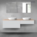 Oltens Vernal zestaw mebli łazienkowych 180 cm z blatem szary mat/dąb 68566700