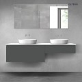 Oltens Vernal zestaw mebli łazienkowych 180 cm z blatem grafit mat/biały połysk 68575400