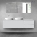 Oltens Vernal zestaw mebli łazienkowych 180 cm z blatem szary mat 68590700
