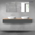 Oltens Vernal zestaw mebli łazienkowych 180 cm z blatem grafit mat/dąb 68565400