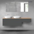 Oltens Vernal zestaw mebli łazienkowych 180 cm z blatem grafit mat/dąb 68602400