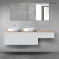 Oltens Vernal zestaw mebli łazienkowych 180 cm z blatem szary mat/dąb 68602700