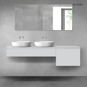 Oltens Vernal zestaw mebli łazienkowych 180 cm z blatem szary mat 68595700