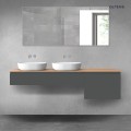 Oltens Vernal zestaw mebli łazienkowych 180 cm z blatem grafit mat/dąb 68604400
