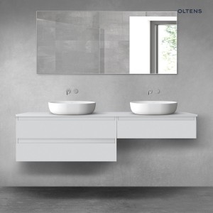 Oltens Vernal zestaw mebli łazienkowych 180 cm z blatem szary mat 68554700