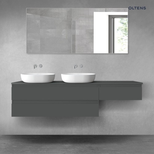 Oltens Vernal zestaw mebli łazienkowych 180 cm z blatem grafit mat 68591400