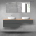 Oltens Vernal zestaw mebli łazienkowych 180 cm z blatem grafit mat/dąb 68564400