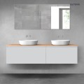 Oltens Vernal zestaw mebli łazienkowych 180 cm z blatem szary mat/dąb 68569700