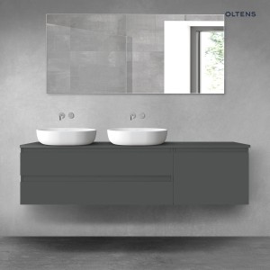Oltens Vernal zestaw mebli łazienkowych 180 cm z blatem grafit mat 68594400