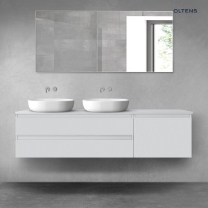 Oltens Vernal zestaw mebli łazienkowych 180 cm z blatem szary mat 68594700