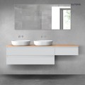 Oltens Vernal zestaw mebli łazienkowych 180 cm z blatem szary mat/dąb 68600700
