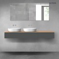 Oltens Vernal zestaw mebli łazienkowych 180 cm z blatem grafit mat/dąb 68601400